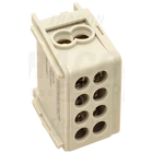 Kép 1/3 - Főáramköri leágazó kapocs, sínre szerelhető, szürke  1×35+1×25mm2/1×35+1×25mm2, 400VAC, 125A