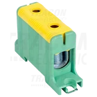 Kép 1/2 - Főáramköri leágazó kapocs, sínre/felületre, zöld/sárga  16-95mm2, max. 1000VAC/1500VDC, max.245A
