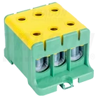 Kép 1/2 - Főáramköri leágazó kapocs, sínre/felületre, zöld/sárga  16-95mm2, max. 1000VAC/1500VDC, max.245A