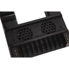 Kép 1/4 - FROGGIEX PS4 Kiegészítő Konzol hűtő + Töltő állomás + Játék tartó Fekete, FX-P4-C3-B