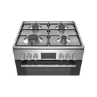 Kép 3/6 - Bosch Serie 4 HXN390D50L cooker Freestanding cooker Gas Black, Stainless steel A