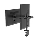 Kép 2/6 - Gembird MA-D2-03 Adjustable desk mounted double monitor arm, 17”-32”, black