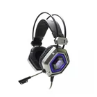 Kép 1/6 - HDS White Shark GH-1841 LION gamer headset mikrofonnal - Fekete/Ezüst