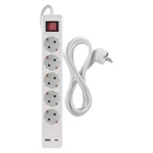 Kép 2/11 - Emos P1523CU HOSSZABBÍTÓ 3 M / 5 ALJZAT / KAPCSOLÓS / USB A + C / 1,5 MM2