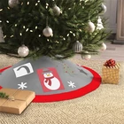 Kép 1/3 - Family Christmas 58277B KARÁCSONYFA ALÁ TERÍTŐ 97 CM, PIROS-SZÜRKE