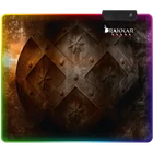 Kép 1/3 - KONIX - DRAKKAR PC Hetland L Gaming Egérpad 320x270mm, Színes RGB LED