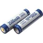 Kép 4/5 - KeepPower 18650 3,7V 3500mAh védett Li-ion akkumulátor USB