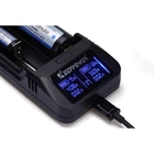 Kép 1/2 - KeepPower LCD akku töltő Li-ion 14500/16340/CR123/18650/26650 cellákhoz Power bank funkcióval