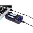 Kép 2/2 - KeepPower LCD akku töltő Li-ion 14500/16340/CR123/18650/26650 cellákhoz Power bank funkcióval