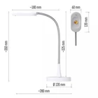 Kép 7/8 - Emos Z7523W LED ASZTALI LÁMPA WHITE & HOME, FEHÉR