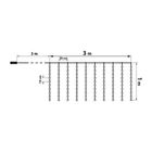 Kép 3/4 - Family Decor 58904B LED FÉNYFÜGGÖNY 3X1 M HIDEGFEHÉR