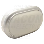 Kép 2/5 - Műanyag házas LED hajólámpa ezüst kerettel, ovális  230 V, 50 Hz, 15 W, 4000 K, 1050 lm, IP54, ABS+PC, EEI=G