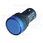 Kép 1/2 - LED-es jelzőlámpa, kék  230V AC/DC, d=22mm