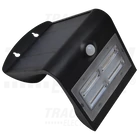 Kép 1/5 - Napelemes LED fali világítótest mozgásérzékelővel, fekete  3,2 W, 4000 K, 400 lm, IP65, 3,7 V, 2 Ah