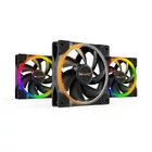 Kép 1/6 - maradj csöndben! Light Wings 120mm ARGB PWM ventilátor fekete 3 csomag