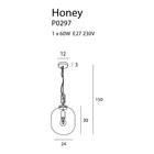 Kép 3/3 - MaxLight P0297 LAMPA WISZĄCA HONEY AMBER - MAX-P0297