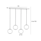 Kép 3/4 - MaxLight P0480 LAMPA WISZĄCA NOBILE IV - MAX-P0480