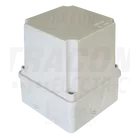 Kép 1/2 - Műanyag doboz, kikönnyített, világos szürke, teli fedéllel  150×110×140mm, IP55