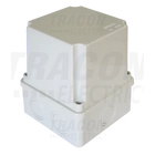 Kép 1/2 - Műanyag doboz, kikönnyített, világos szürke, teli fedéllel  100×100×120mm, IP55