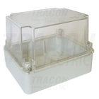 Kép 1/2 - Műanyag doboz, kikönnyített,világos szürke,átlátszó fedéllel  150×110×140mm, IP55