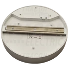 Kép 3/4 - Műanyag búrás falon kívüli LED lámpatest ezüst peremmel  230 V, 50 Hz, 16 W, 1200 lm, 3000 K, D=205mm,EEI=G