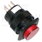 Kép 1/5 - Mini jelzőlámpás nyomókapcsoló, piros  1×NO, 110V AC/DC
