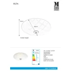 Kép 3/3 - Markslöjd RUTA Plafond 3L 43cm White/Steel  - MS-107757