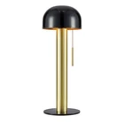 Kép 1/3 - Markslöjd COSTA Table 1L Black/Brushed brass - MS-108576