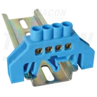Kép 1/2 - Szigetelt földelősín (N/PE), kék  230/400VAC, 63A, 6×9mm, 4P, IP20