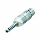 Kép 1/2 - XLR-Adapter 6.35 mm-es Dugó - XLR 3-Pólusú Aljzat Ezüst