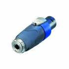 Kép 2/3 - Mono-Audio Adapter Hangszóró 4-Pólusú Dugasz - 6.35 mm-es Aljzat Fekete