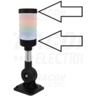 Kép 1/3 - Fényjelző oszlop alapcsomag (talp, rúd, fedelek, duda, kábel  230V AC, IP65, 80 dB