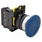Kép 1/2 - Gombafejű nyomógomb, kék  1×NO, 5A/230V AC-15, 40mm, IP65