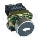 Kép 1/5 - Tokozott jelölt nyomógomb, fémalap, fekete, (fehér nyíl)  1×NO, 3A/240V AC, IP44