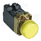 Kép 1/4 - Jelzőlámpa, fémalap, sárga, trafóval, izzó nélkül  3A/400V AC, IP42, NYGI6