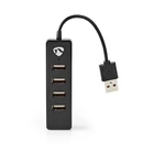 Kép 1/3 - Nedis 4 portos USB2.0 HUB, UHUBU2420BK