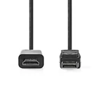 Kép 2/3 - Nedis CCGL37100BK20 Displayport dugó - HDMI dugó kábel 1080p, 2m