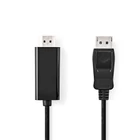 Kép 1/3 - Nedis CCGL37100BK20 Displayport dugó - HDMI dugó kábel 1080p, 2m