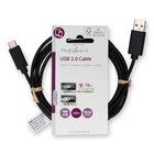 Kép 3/3 - Nedis CCGL60600BK20 USB A - USB C (USB-C) kábel, USB2.0, 15W, hossz 2m
