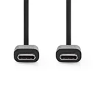 Kép 2/3 - Nedis CCGL60700BK10 USB C - USB C (USB-C) kábel, USB2.0, 60W, hossz 1m