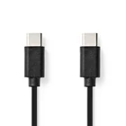 Kép 1/3 - Nedis CCGL60700BK10 USB C - USB C (USB-C) kábel, USB2.0, 60W, hossz 1m