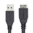 Kép 1/2 - Nedis CCGL61500BK10 USB3.2 - micro-B (micro B) kábel, 5 Gbps, 1m