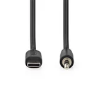 Kép 2/3 - Nedis CCGL65950BK10 USB-C (USB C) dugó - 3,5 mm sztereo jack dugó | 1,00 m