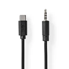 Kép 1/3 - Nedis CCGL65950BK10 USB-C (USB C) dugó - 3,5 mm sztereo jack dugó | 1,00 m