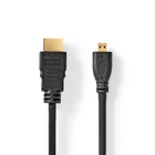 Kép 1/3 - Nedis CVGB34700BK20 micro HDMI - HDMI kábel, 4K@30Hz, 10,2 Gbps, 2m