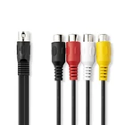 Kép 2/3 - Nedis CAGL20450BK02 DIN audio kábel, DIN 5 tűs dugó - 4x RCA aljzat, 0,20m