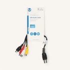 Kép 3/3 - Nedis CAGL20450BK02 DIN audio kábel, DIN 5 tűs dugó - 4x RCA aljzat, 0,20m