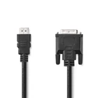 Kép 2/3 - Nedis HDMI - DVI-D 24+1p kábel, 1080p, hossz 2m, CCGL34800BK20
