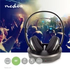 Kép 1/6 - Nedis HPRF210BK rádiófrekvenciás vezeték nélküli RF fejhallgató, akkumulátoros