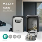 Kép 1/9 - Nedis KEYCC01GY számzáras kulcs széf (kulcsszéf), beltéri és kültéri használatra